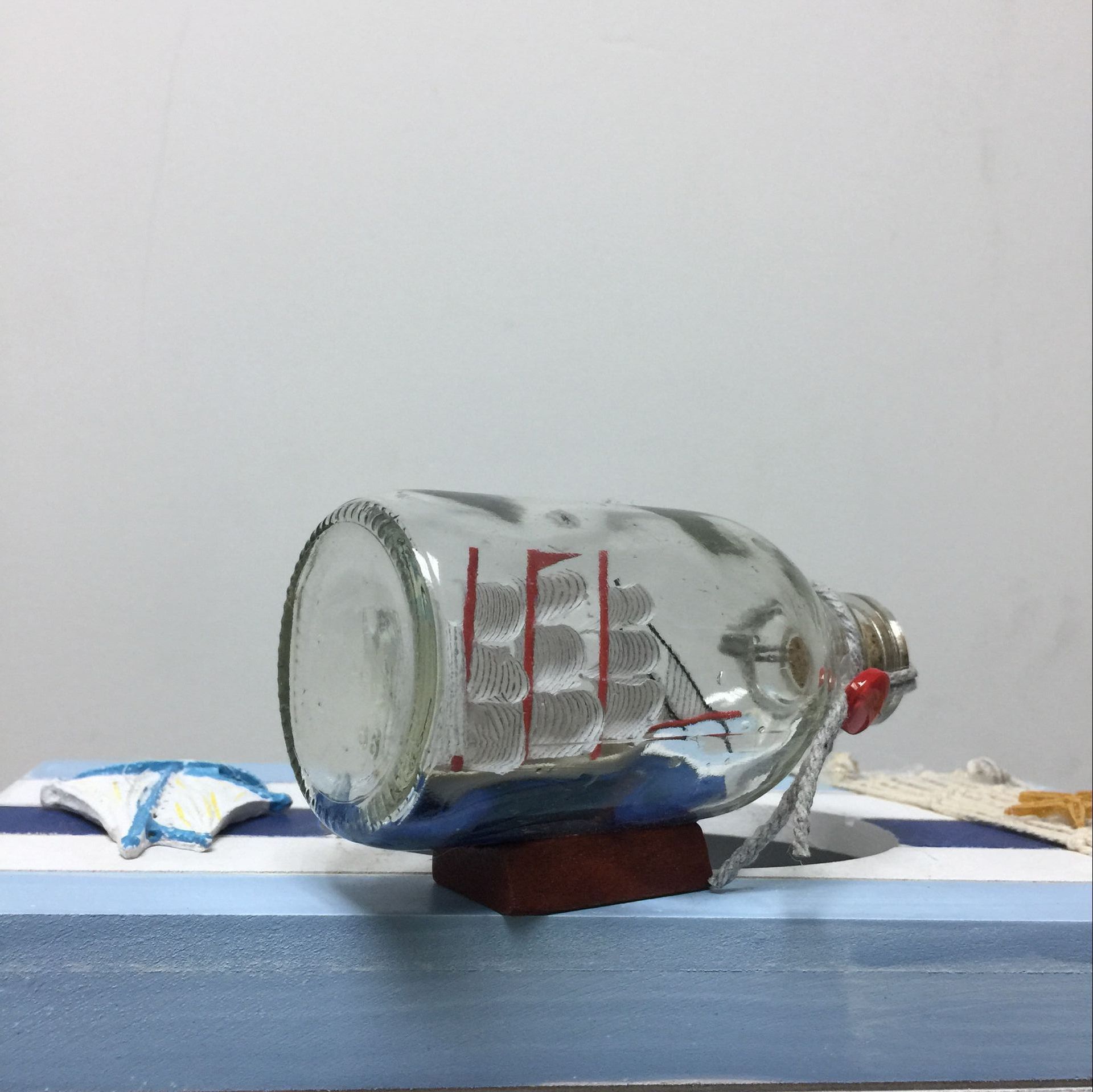 地中海风格玻璃瓶漂流瓶迷你瓶中船儿童房客厅摆饰礼品装饰