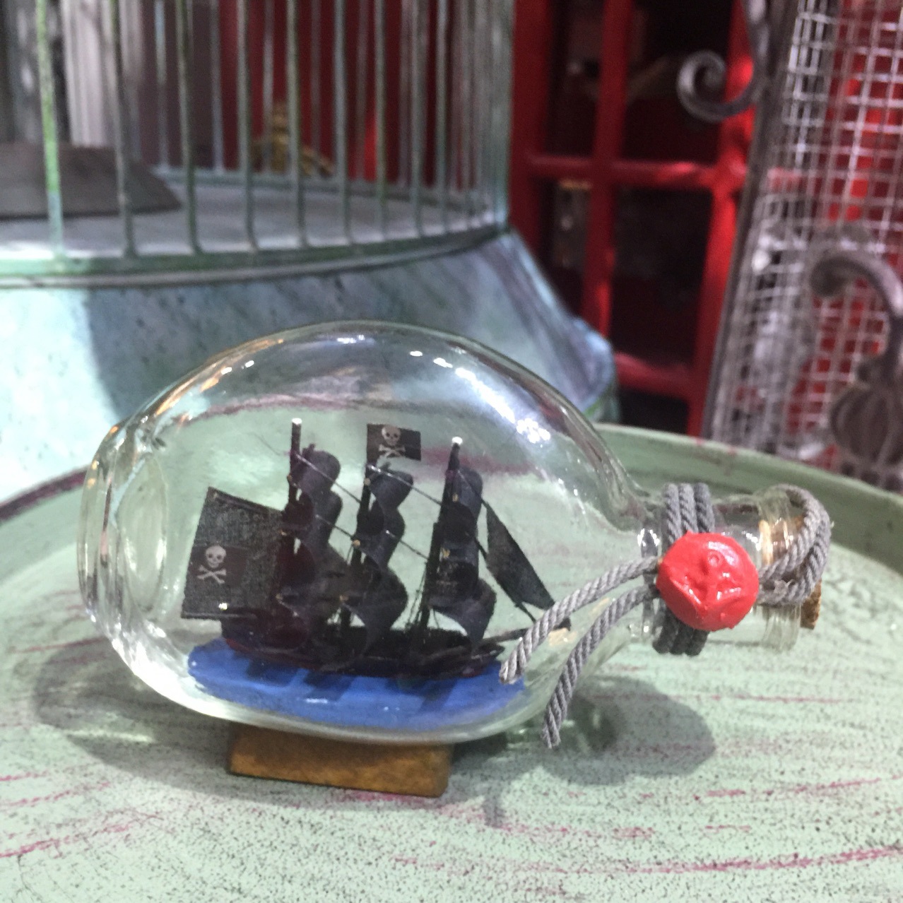 玻璃瓶中船许愿瓶海盗帆船模型黑珍珠号公司年会节日礼品工艺船