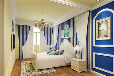 小女生情节的地中海风格卧室！