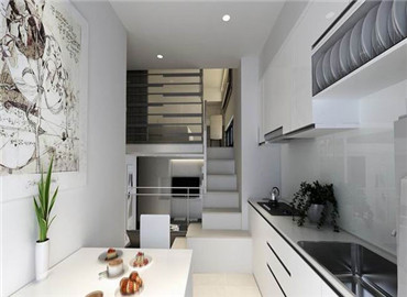 60平黑白色简约小户型公寓