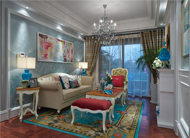 拥抱浪漫与时尚 90平法式风格二居室