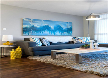 79平后现代装修风格婚房，中性蓝得刚刚好！