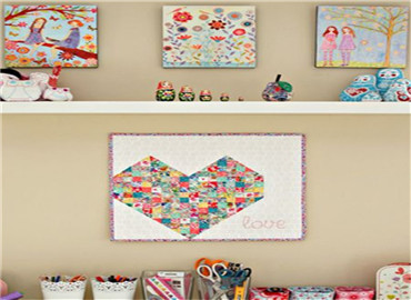 可爱布艺拼接挂画 ，拼出创意更增温馨！