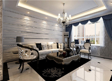 140平米三居室，后现代风格装修效果图