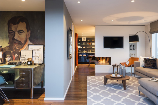 复式三居室公寓设计 复古与清新的完美碰撞