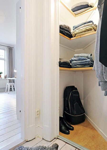 犄角空间巧利用 8款1平米衣帽间布置学起来!
