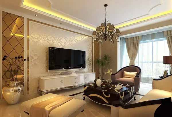 巧用壁纸也能打造好看电视背景墙！