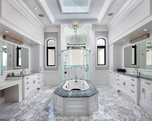 大户型欧式卫浴间的奢华装修 华丽浪漫的造型