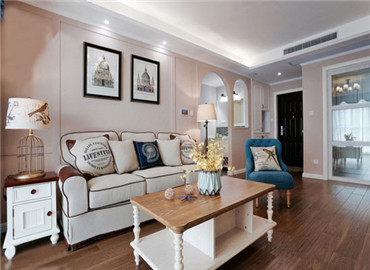 简约清新美式家 88平单身公寓