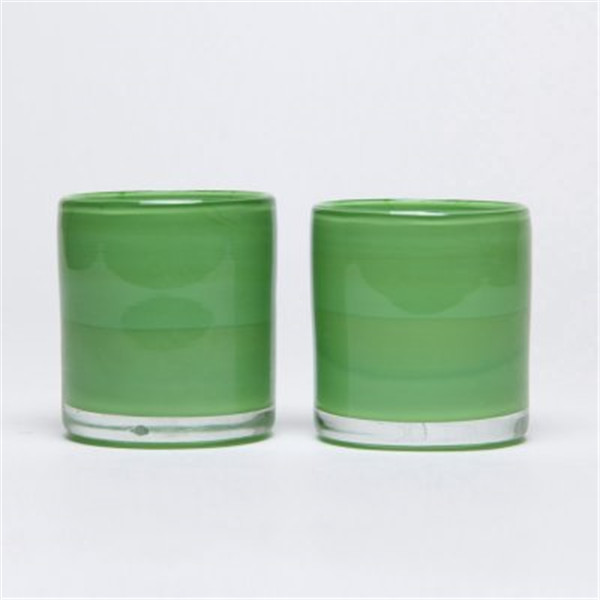 现代简约玻璃水杯绿色实用杯