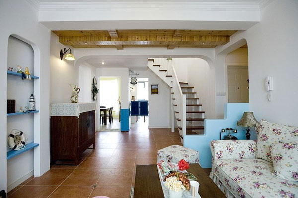 地中海田园混搭美居 140平浪漫复式公寓设计