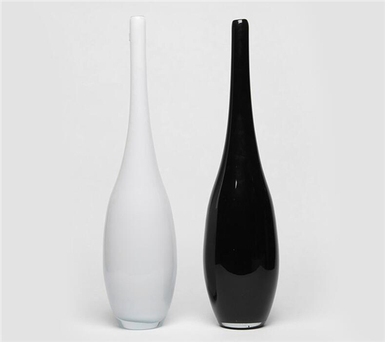 简约现代黑白玻璃花瓶