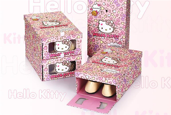 Hellokitty加厚纸质收纳鞋盒