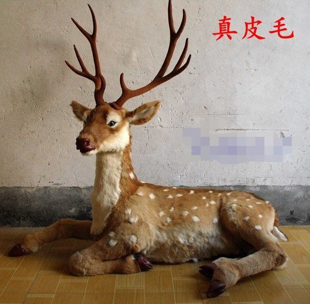 仿真卧姿梅花鹿 simulation lying sika deer L120 * W60 cm