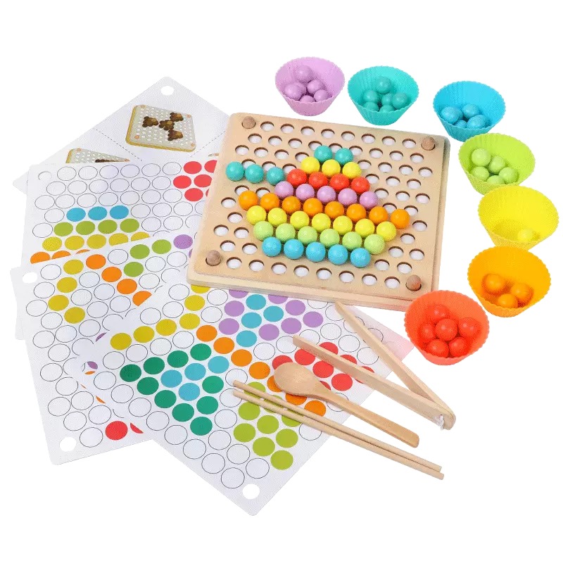儿童早教教具女孩宝宝3岁6男孩学筷子餐具训练多功能益智拼图玩具
